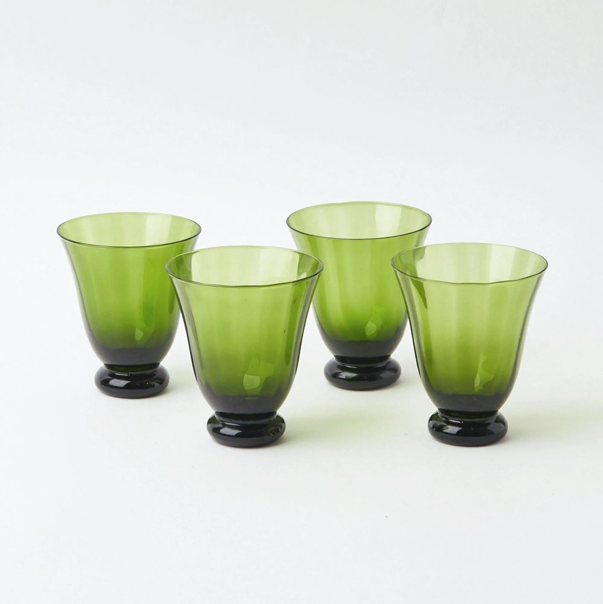 moss_green_tulip_glasses__10.webp Clearance Moss Green Tulip Glasses (Set Of 4) Glasses