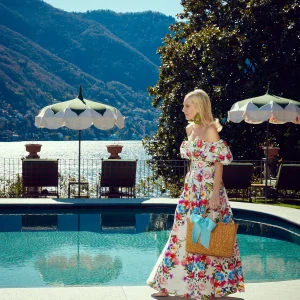 Cheap Rattan Tote Bag (Blue Bow) Women Mrs. Alice Tote Bags