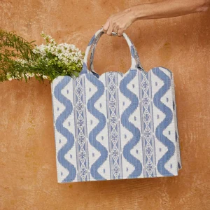 Best Tote Bag (Blue Ikat) Women Mrs. Alice Tote Bags