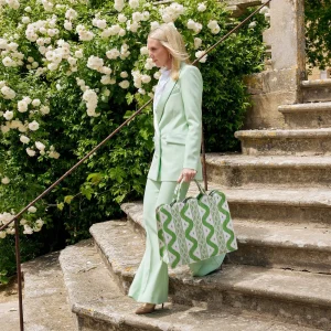 Sale Tote Bag (Green Ikat) Women Mrs. Alice Tote Bags