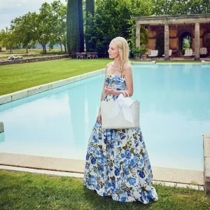 Flash Sale White Rattan Tote Bag (White Bow) Rattan Tableware