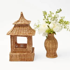 Discount Natural Rattan Pagoda Decoration Set Decoration Sets