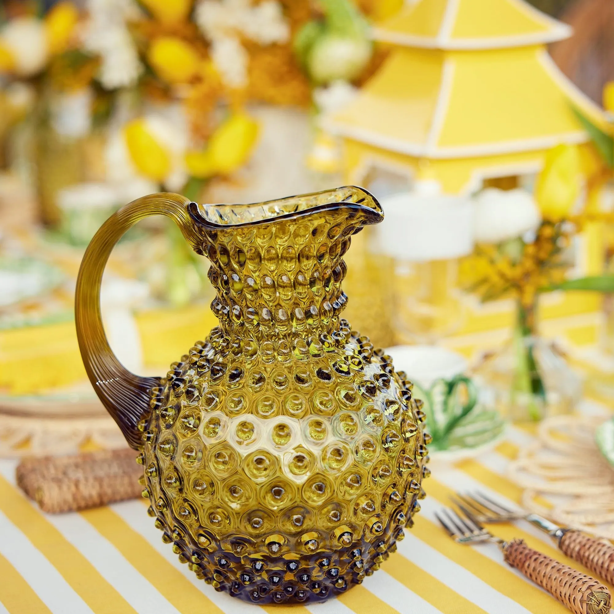 olive_green_hobnail_jug_1.webp Flash Sale Olive Green Hobnail Jug Jugs