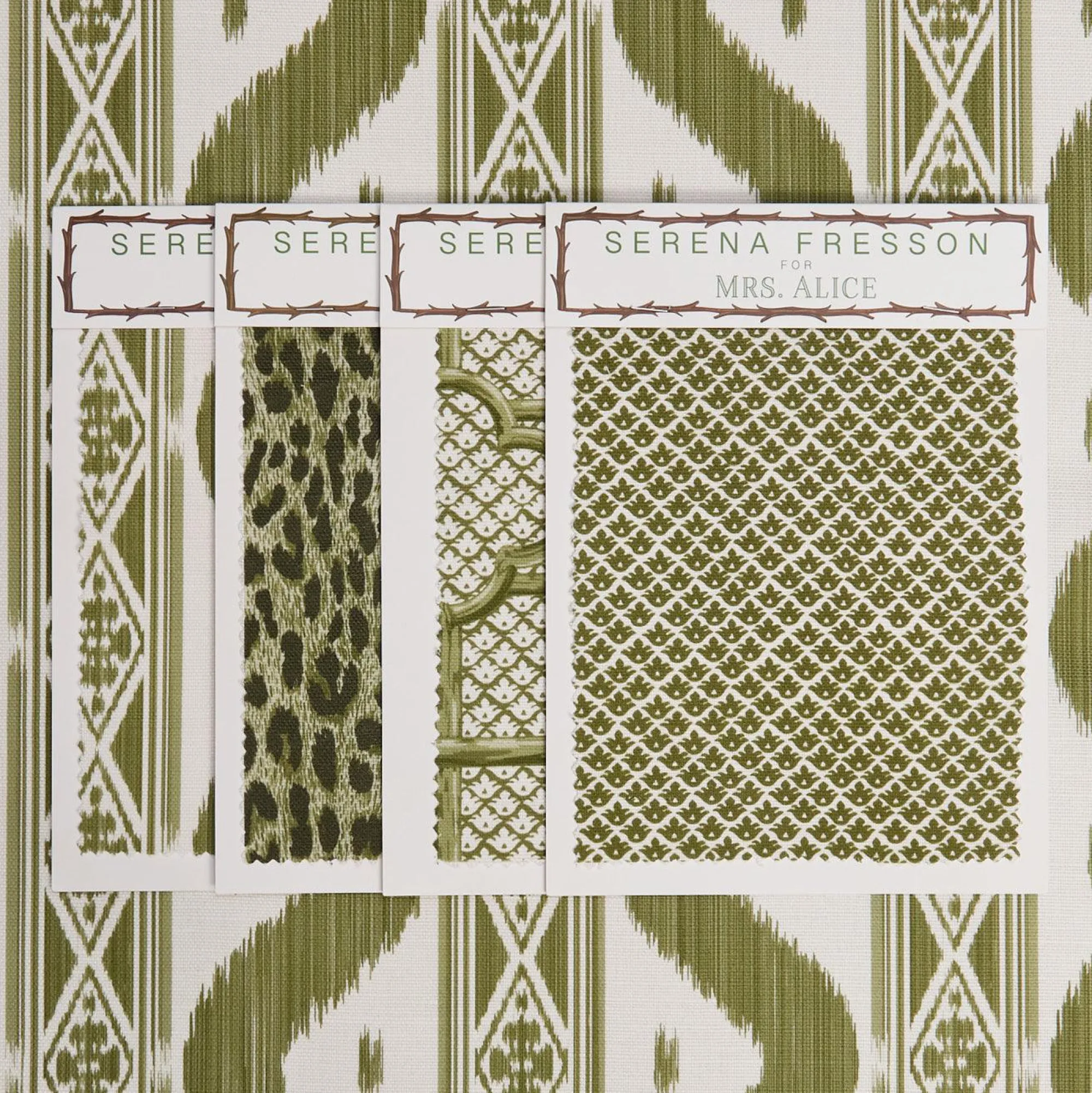 olive_green_ikat_stripe_f_5.webp New Olive Green Ikat Stripe Fabric Serena Fresson Fabrics