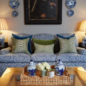 Online Olive Green Lotus Flower Fabric Serena Fresson Fabrics