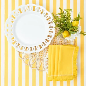 New Passalacqua Yellow Stripe Tablecloth Tablecloths