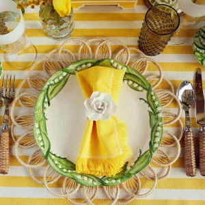 New Passalacqua Yellow Stripe Tablecloth Tablecloths