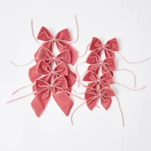 Sale Personalised Dusty Pink Napkin Bow Napkin Rings, Bows & Wreaths