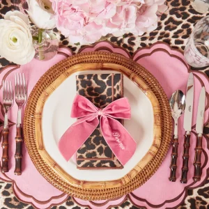 Sale Personalised Dusty Pink Napkin Bow Napkin Rings, Bows & Wreaths