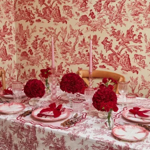 Online Personalised Red Velvet Napkin Bow Napkin Rings, Bows & Wreaths