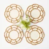 Discount Petal Bamboo Ceramic Dinner & Starter Plates (Set Of 8) Crockery Sets