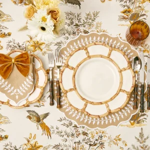 Discount Petal Bamboo Ceramic Dinner & Starter Plates (Set Of 8) Crockery Sets