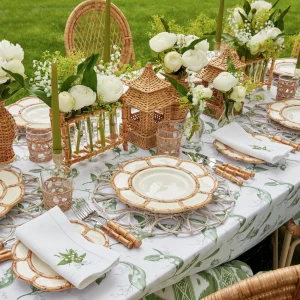 Discount Petal Bamboo Ceramic Dinner & Starter Plates (Set Of 8) Crockery Sets