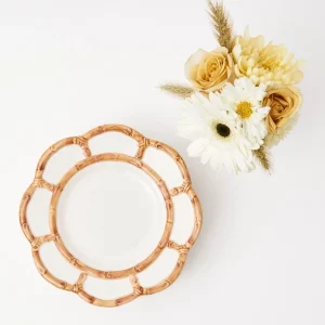 Online Petal Bamboo Ceramic Starter Plate Starter Plates