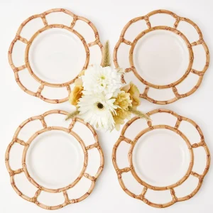 Online Petal Bamboo Starter Plate (Set Of 4) Bamboo Crockery