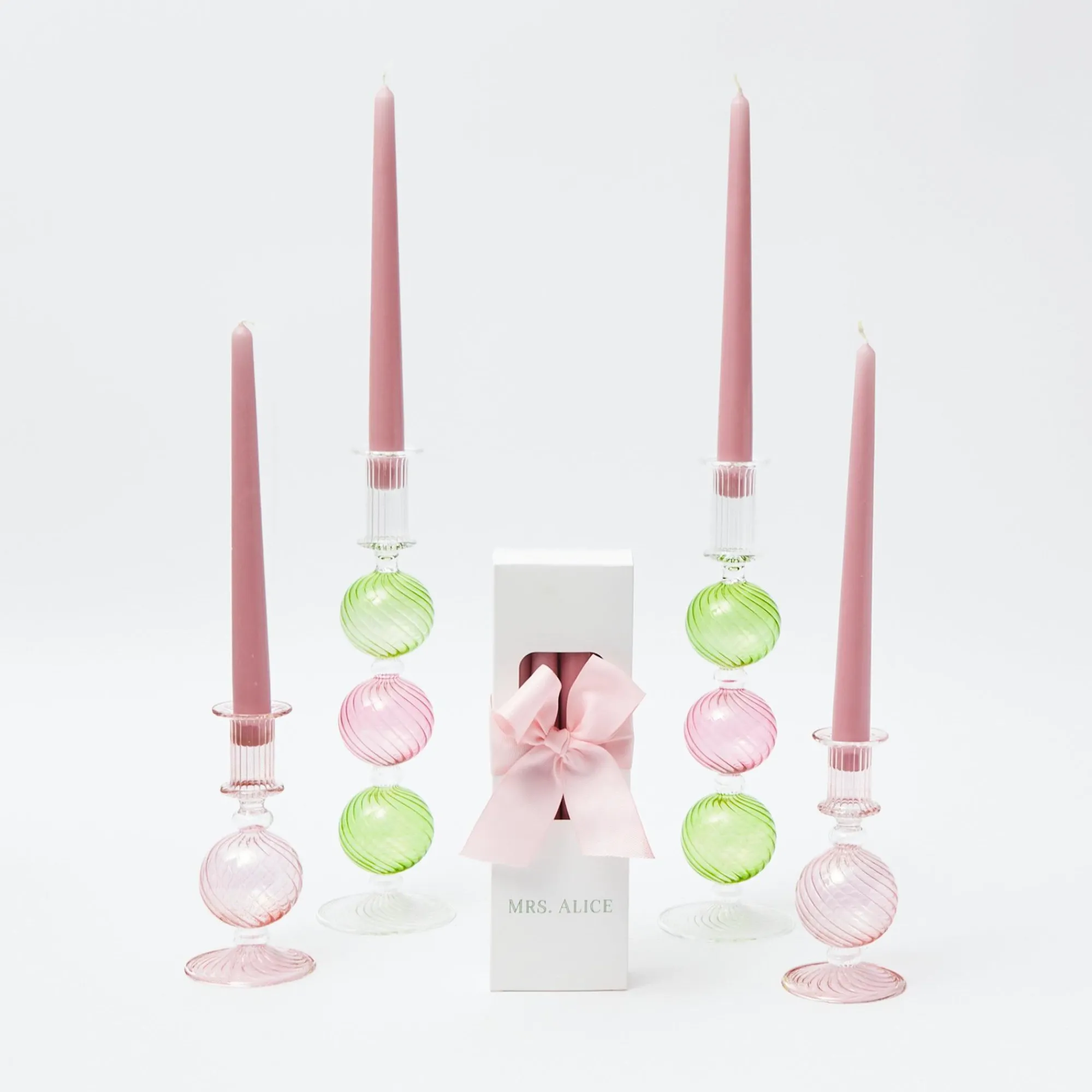 pink__green_camille_candl_0-4.webp New Pink & Green Camille Candle Set (Pink Candles) Candlescapes