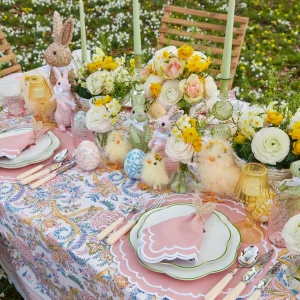 Fashion Pink & Green Camille Candle Set (Green Candles) Candle Holders