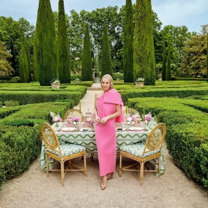 Best Sale Pink & Green Pagoda Dinner & Starter Plates (Set Of 8) Starter Plates