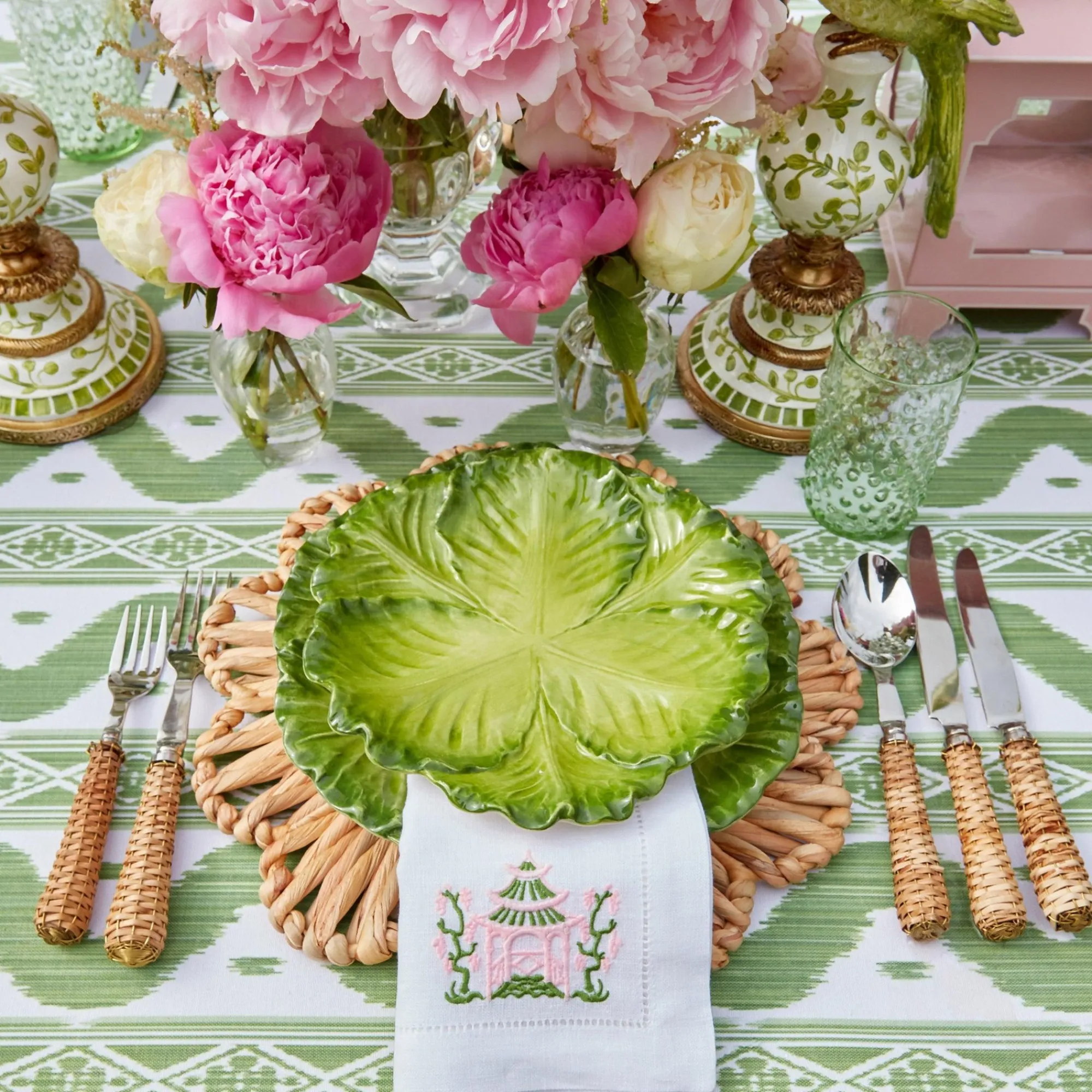pink__green_pagoda_napkin_1.webp New Pink & Green Pagoda Napkins (Set Of 4) Napkins