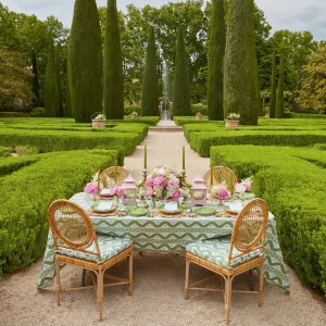 New Pink & Green Pagoda Napkins (Set Of 4) Napkins