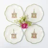 Shop Pink & Green Pagoda Starter Plate (Set Of 4) Crockery Sets