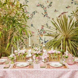 Shop Pink & Green Pagoda Starter Plate (Set Of 4) Crockery Sets