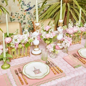 Shop Pink & Green Pagoda Starter Plate (Set Of 4) Crockery Sets