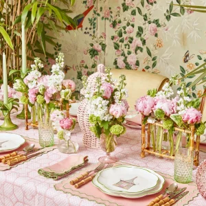 Shop Pink & Green Pagoda Starter Plate (Set Of 4) Crockery Sets