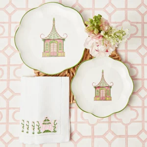 Online Pink & Green Pagoda Starter Plate Starter Plates