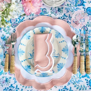 Store Pink Applique Placemats & Napkins (Set Of 4) Table Linen Sets