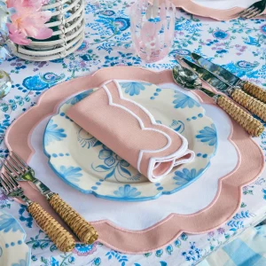 Store Pink Applique Placemats & Napkins (Set Of 4) Table Linen Sets
