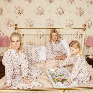 New Pink Bouquet Dressing Gown Women Alice Nightdresses