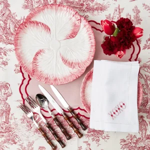 Best Pink Capri Lettuce Dinner Plate (Set Of 4) Lettuce Crockery