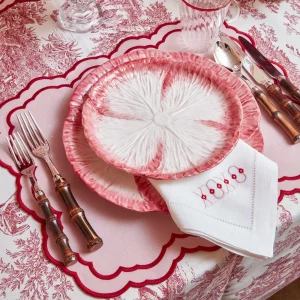 Flash Sale Pink Capri Lettuce Dinner Plate (Set Of 4) Dinner Plates