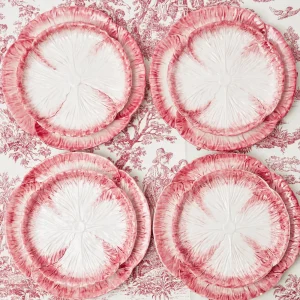 Online Pink Capri Lettuce Starter Plate (Set Of 4) Crockery Sets