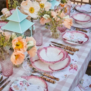 Online Pink Capri Lettuce Starter Plate (Set Of 4) Crockery Sets