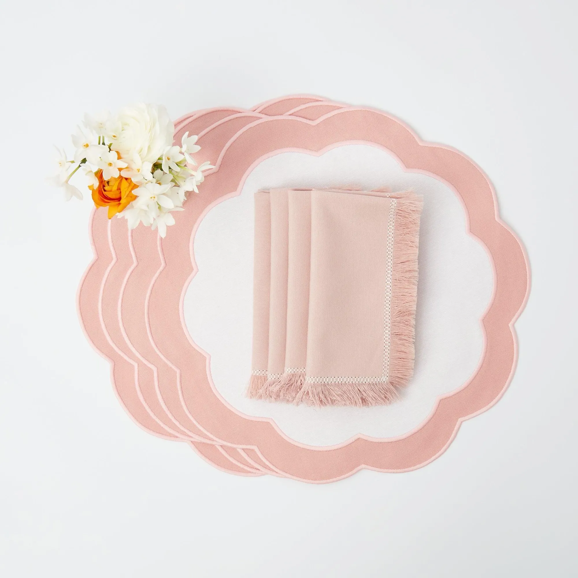 pink_fringe_napkins_set_o_14.webp Flash Sale Pink Fringe Napkins (Set Of 4) Napkins
