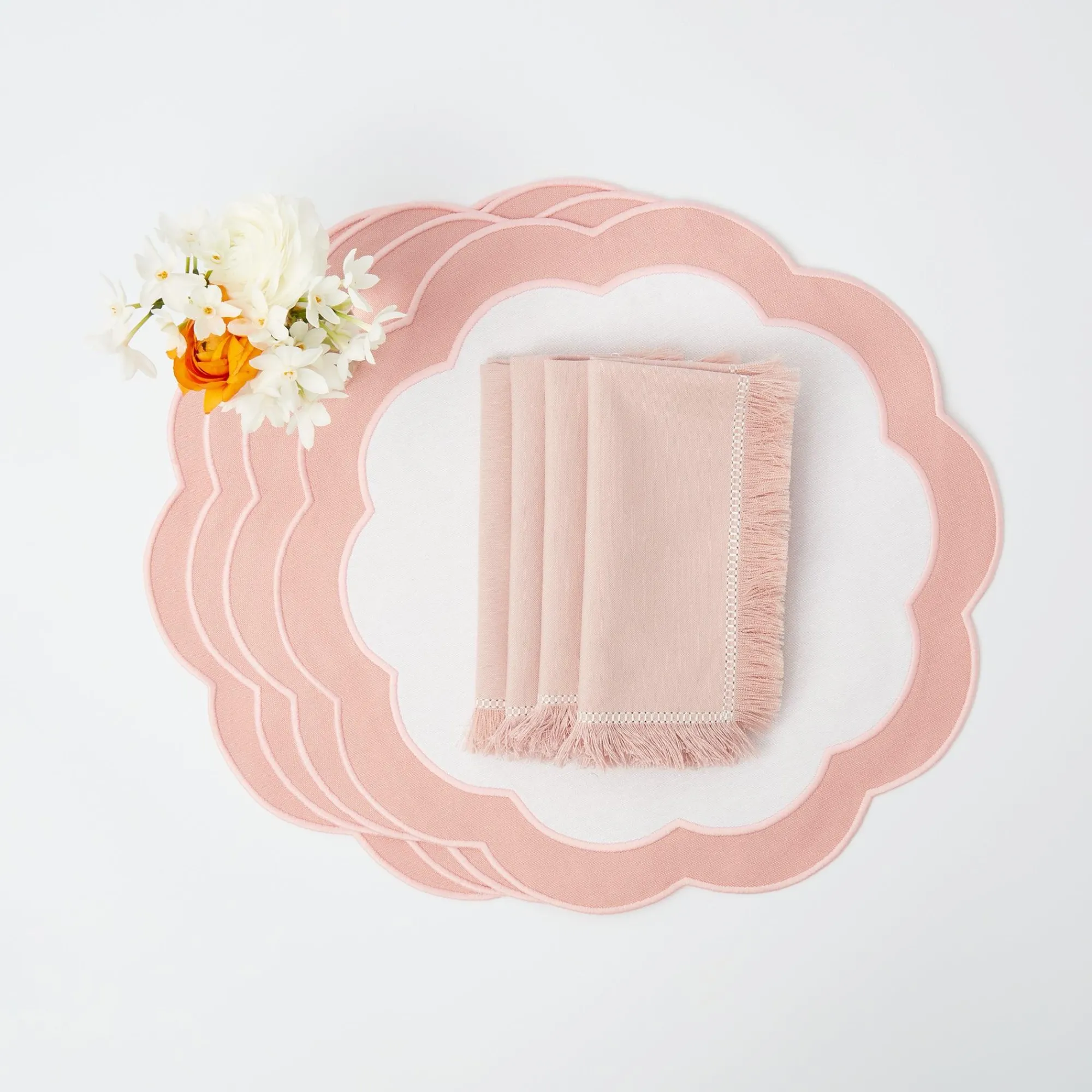 pink_fringe_napkins_set_o_15.webp Flash Sale Pink Fringe Napkins (Set Of 4) Napkins