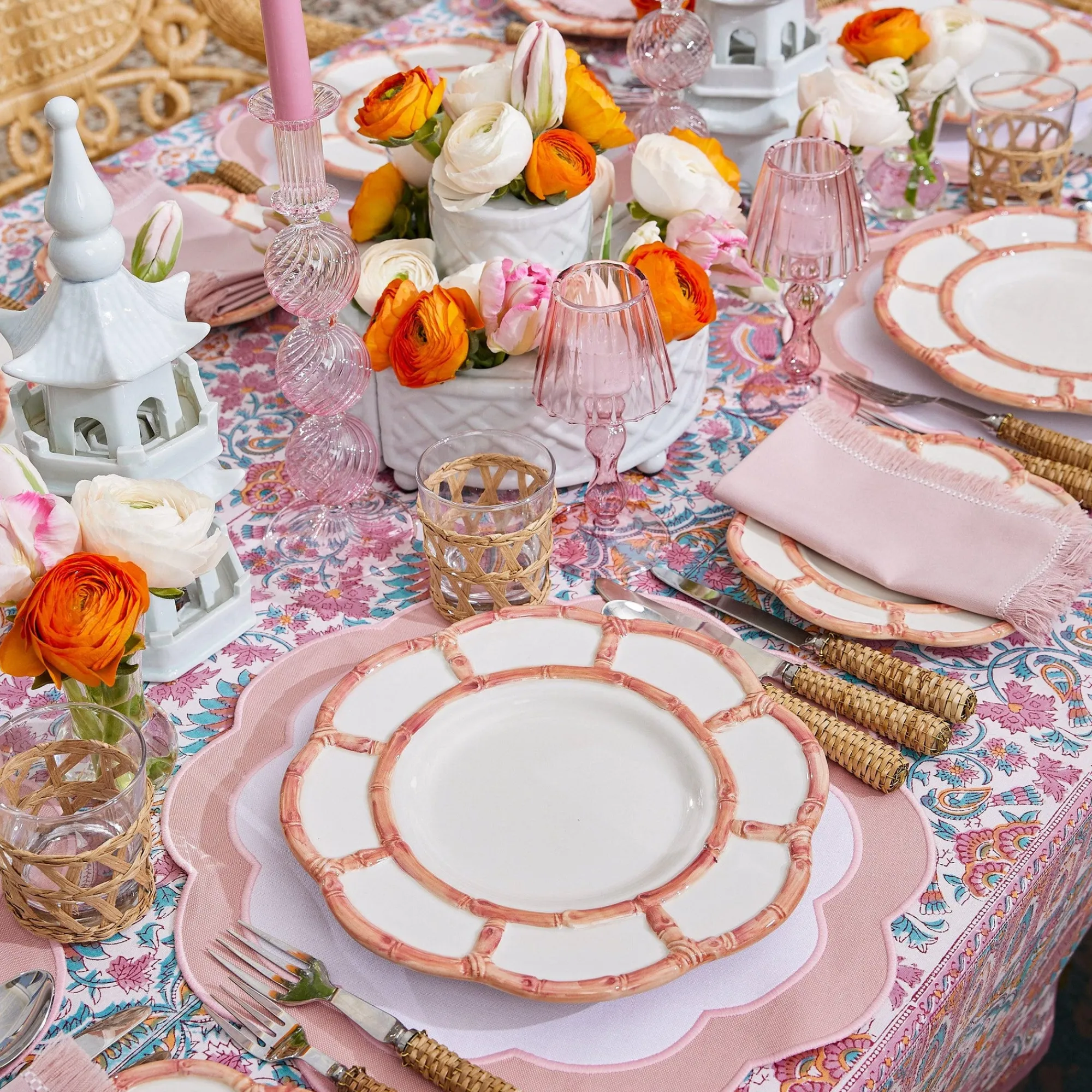 pink_fringe_napkins_set_o_16.webp Flash Sale Pink Fringe Napkins (Set Of 4) Napkins