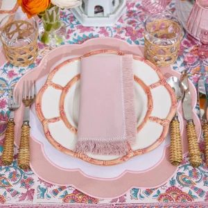 Flash Sale Pink Fringe Napkins (Set Of 4) Napkins