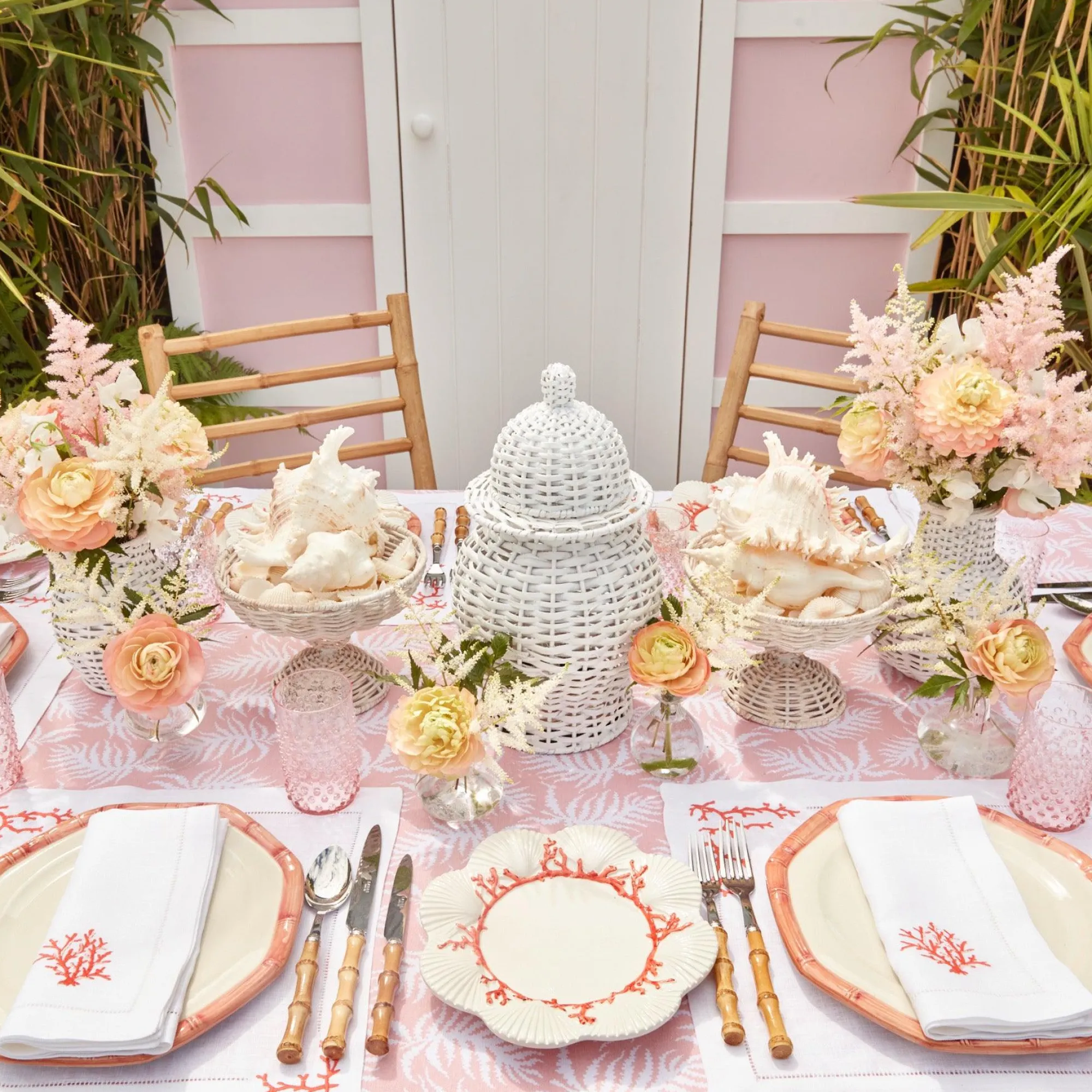 pink_geometric_bamboo_din_11-1.webp New Pink Geometric Bamboo Dinner Plate (Set Of 4) Crockery Sets