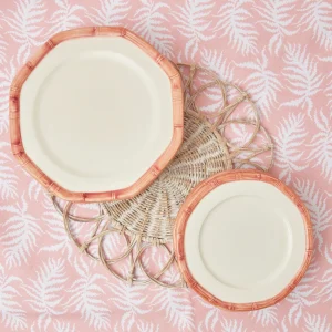 Cheap Pink Geometric Bamboo Dinner Plate Dinner Plates
