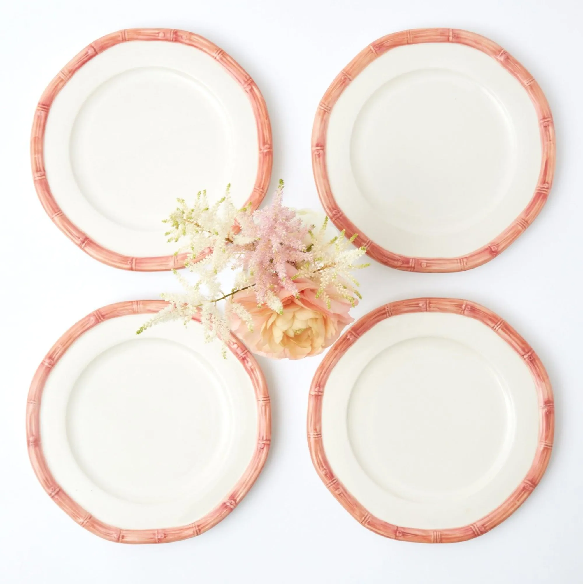 pink_geometric_bamboo_sta_0-1.webp Outlet Pink Geometric Bamboo Starter Plate (Set Of 4) Bamboo Crockery