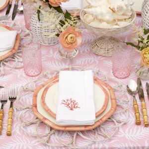 Best Sale Pink Geometric Bamboo Starter Plate (Set Of 4) Crockery Sets