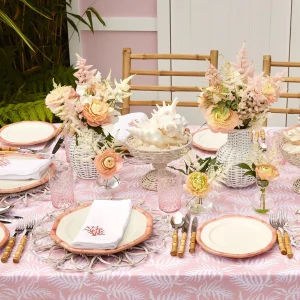 Best Sale Pink Geometric Bamboo Starter Plate (Set Of 4) Crockery Sets