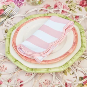 Outlet Pink Geometric Bamboo Starter Plate Bamboo Crockery