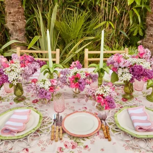 Best Sale Pink Geometric Bamboo Starter Plate (Set Of 4) Crockery Sets