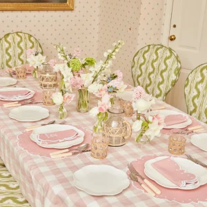 Flash Sale Pink Gingham Tablecloth Tablecloths