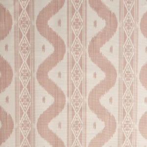 Best Sale Pink Ikat Stripe Fabric Serena Fresson Fabrics