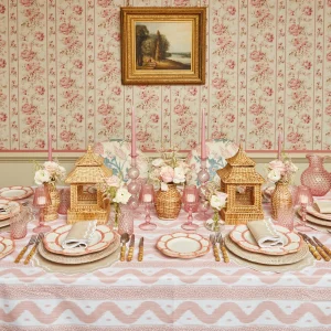 Discount Pink Leopard Ikat Tablecloth Tablecloths